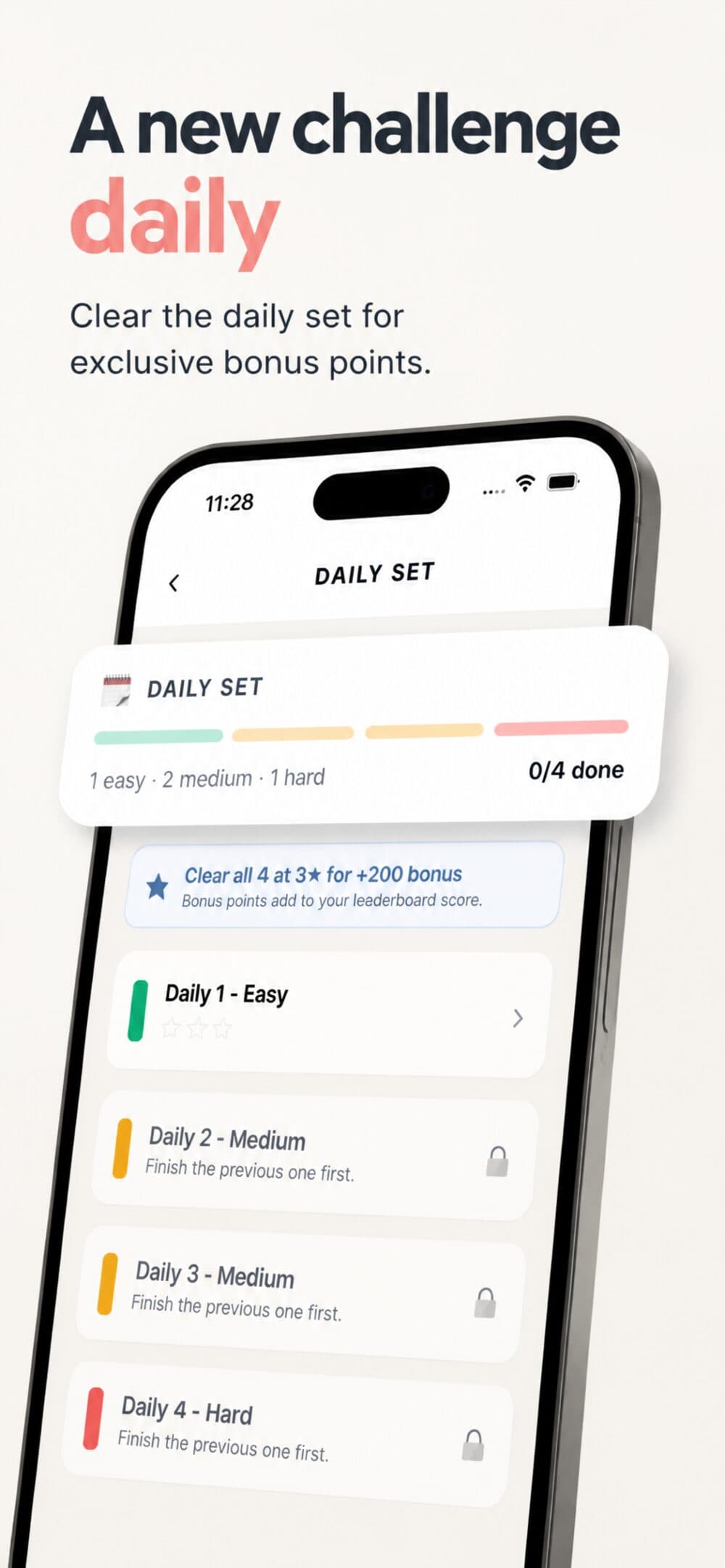 The daily set of four puzzles