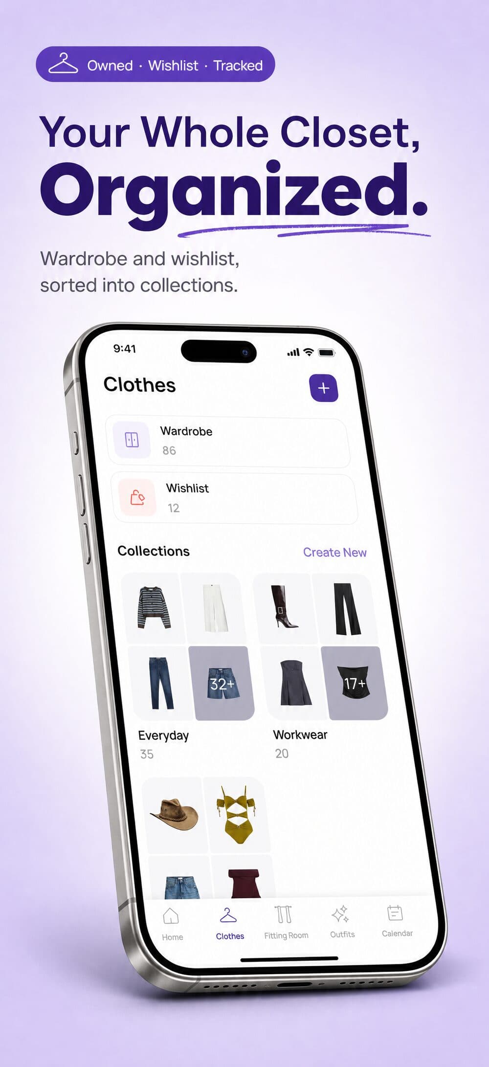 Your whole closet, organized
